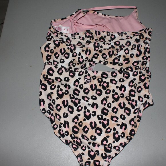 Brown & Pink 2 Pcs Justice Bikini Swimsuit Size 14 - Picture 5 of 11